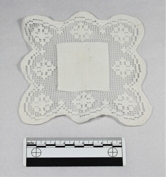 Haeusler Collection Hand Stitched White Lace Doily