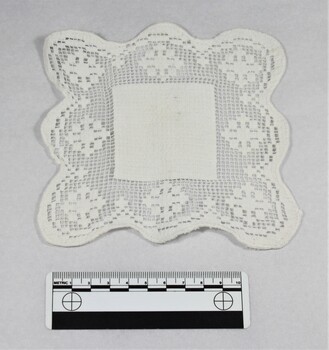 Haeusler Collection Hand Stitched White Lace Doily