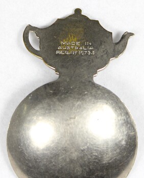 Haeusler Collection Tea Measure, reverse showing makers mark which reads "MADE IN AUSTRALIA"