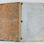 Inside the front cover of a Wodonga Police register or diary used for recording day-to-day duties in 1855-1857.  