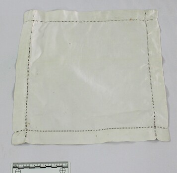 Haeusler Collection Cotton Doily with Decorative Border c.1920s with 10cm scale