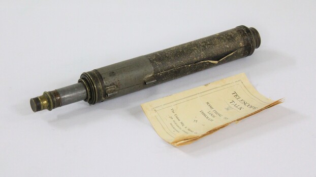 Telescope pictured with accompanying booklet