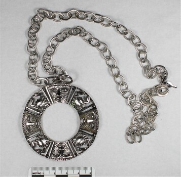 Silver toned Necklace from the Sarah Coventry jewellery range, "Astrology Zodiac" collection, c. 1970s - 1980s, with 5cm scale