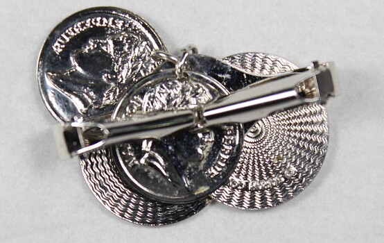 Silver toned Empereur Napoleon Scarf Ring from the Sarah Coventry Jewellery Collection c. 1970s-1980s