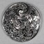 Silver toned Floral Design Scarf Clip from the Sarah Coventry Jewellery Range c. 1970s-1980s