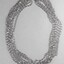 Silver toned chain choker style necklace