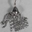 Silver toned Tassel Clip on Earring from the Sarah Coventry Jewellery Range c.1970s-1980s with 5cm scale