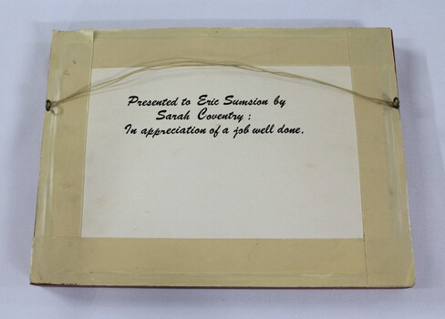 Back of photograph with the inscription.