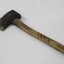 Haeusler Collection Wooden Axe c. early 1900s, wooden handle with engraved crosses