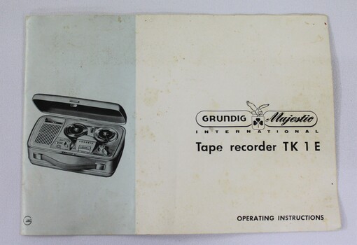 Haeusler Collection Mid-Century Tape Recorder Operating Instructions Booklet