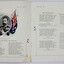 Interior pages of booklet showing song lyrcis and photograph of man wearing military decoration with Union Jack and Australian flags