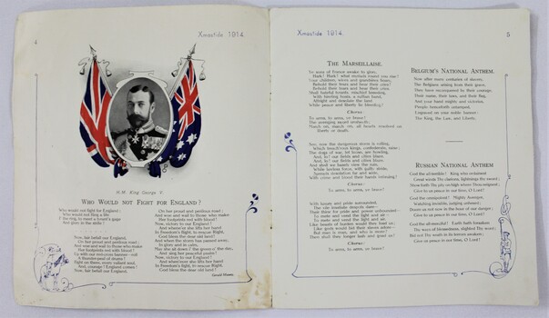 Interior pages of booklet showing song lyrics.