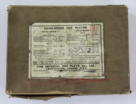 Collection Glass Photographic Dry Plates Developer c. late 1800s - early 1900s