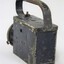 Back view of metal lamp.