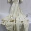 Wedding Dress of Grace Hamilton-Smith (née Ellwood) c.1941 pictured with a 10cm vertical scale