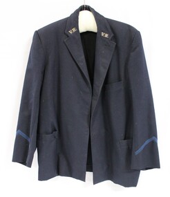 Front of a blue/grey Victorian Railways jacket ..