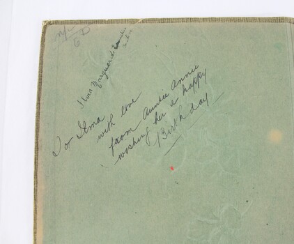 Handwritten inscription to Ilma Haeusler on the interior of the album front cover.