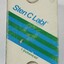 A white, green and blue cardboard box with 'Sten C Labl' printed on front of box 