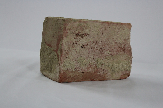 View of brick removed after demolition of the Wodonga Railway Station platform