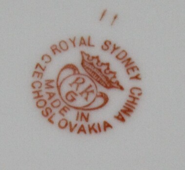 The manufacturer's mark of RKG Czechoslavakia