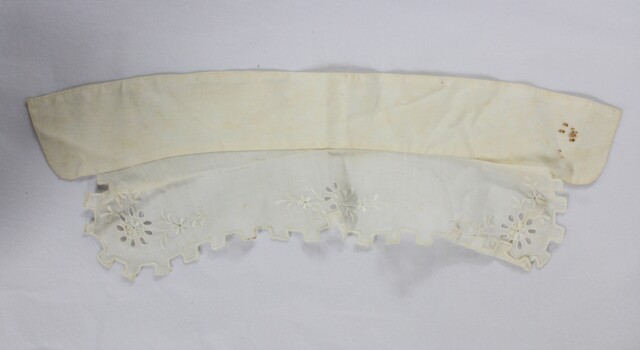 A white Edwardian broderie anglaise collar 