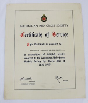 A printed certificate with black text and a black line border, and hand written inscriptions