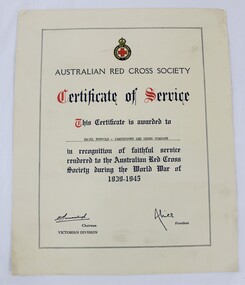A printed certificate with black text and a black line border, and hand written inscriptions