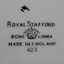 Royal Stafford Bone China maker's mark including crown and 483 production number