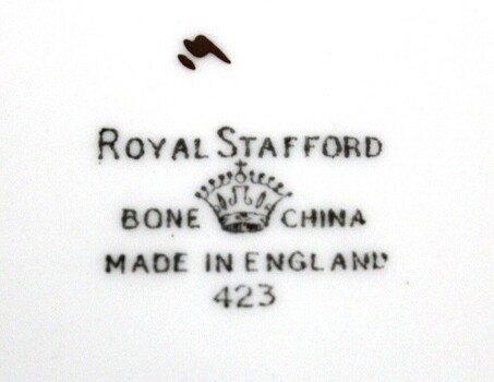 Royal Stafford Bone China maker's mark including crown and 483 production number
