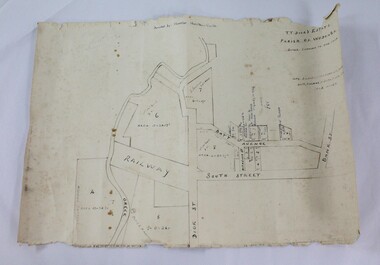 A map hand drawn in black pen on thick beige paper