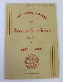 State school commemoration booklet printed with school logo