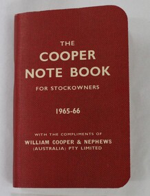 Small red booklet with white text embossing 