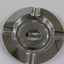 A circular metal ashtray, featuring an image of the Hume Weir in the centre.