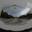 Close up photo of the hand-painted image of the Pollard Archway on lower portion of plate