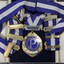 Blue and White sash and badges of office for the President of Probus Wodonga, Victoria