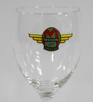 The logo used on all items produced to celebrate the centenary of Mylon in 1906. Company logo including 1906 and 100 years