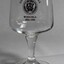 Wine glass with gold rim and CWA logo to celebrate Golden Jubilee of Wodonga CWA.