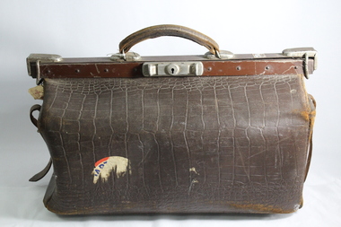 Crocodile Skin & Silk Gladstone Handbag
