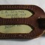 Detachable leather label accompanying Gladstone bag