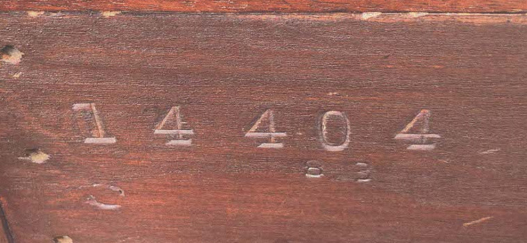 Serial Number 14404  83 imprinted inside the organ.
