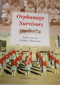 Front cover showing a group of children outside orphanage
