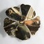 Back of a white and gold-toned brooch in the shape of a flower from the Sarah Coventry Pty. Ltd. jewellery range.