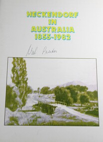 Book - Heckendorf in Australia 1855 - 1982