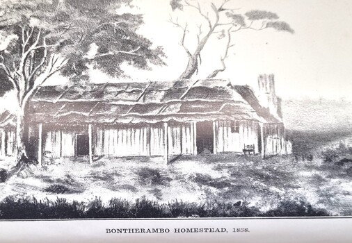 Sketch of Bontherambo Homestead, 1838