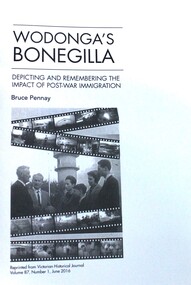 Wodonga's Bonegilla Front cover with photo of migrants and water tower