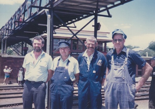 The 4 members of the crew of The Flying Scotsman in 1988