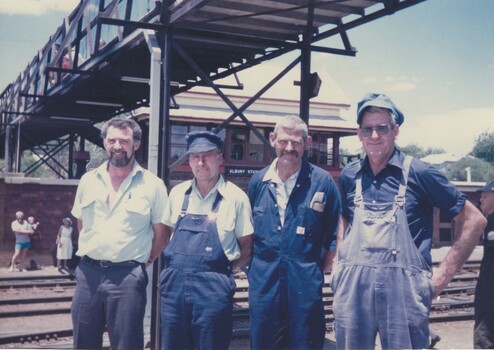 The 4 members of the crew of The Flying Scotsman in 1988