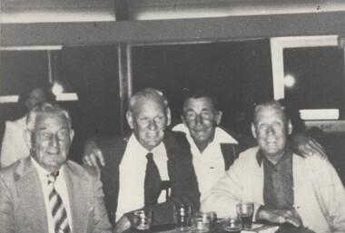 Four Railway men at socialising in Wodonga.