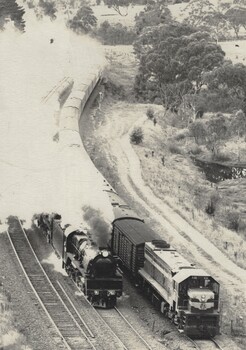 2 locomotives at Broadford
