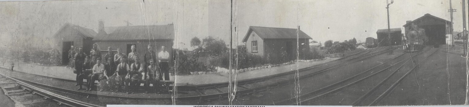 A panoramic photo of the Wodonga Railway  station